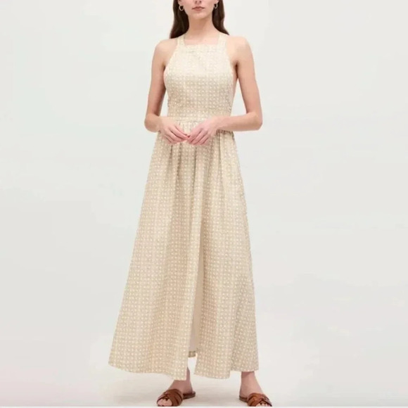 Hill House Addie Dress A-Line Maxi Sleeveless Sand Basketweave Print Plus XXL - Picture 1 of 13